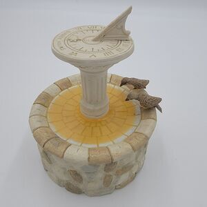 Vintage The Good Company Sundial Music Box Birds Stone Well 1989 Grandmacore
